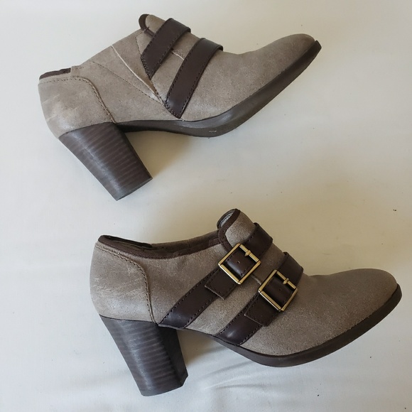 [Audrey Brooke] Taupe & Brown Ankle Boots Size 9 - Picture 4 of 8